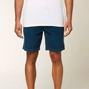 Hangten Corduroy Earl WalkShorts Elastic Waist Shorts Men's Size L Navy Blue